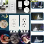 Outlet Wall Plate With Led Night Lights – No Batteries or Wires