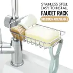 Adjustable Sink Drain Rack Sponge Storage Faucet Holder