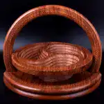 Handmade wood carving fruit plate