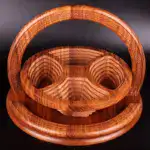Handmade wood carving fruit plate