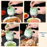 4 in 1 Portable Electric Vegetable Cutter Set - Image 4
