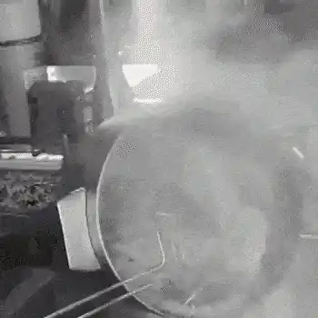 Removable colander in action