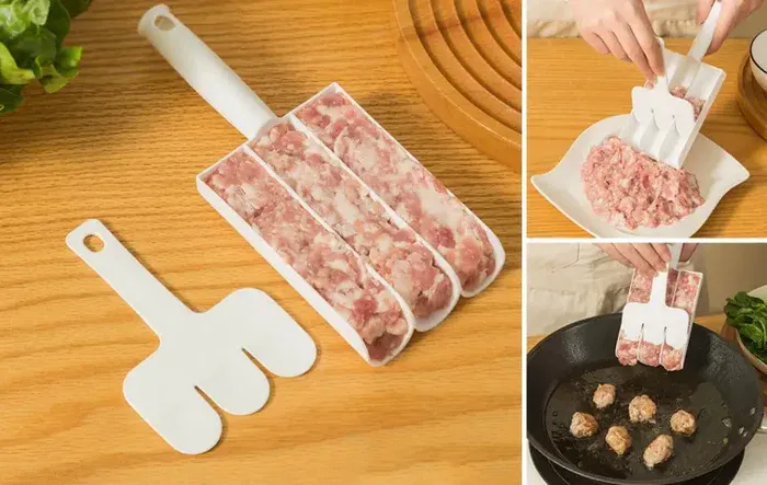 Meatball Maker in use