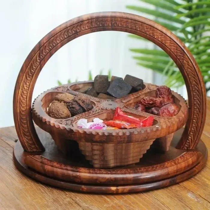 Walnut Fruit Basket